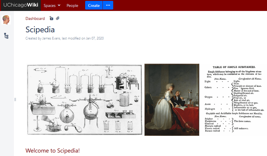 Home page of Scipedia digital exhibition